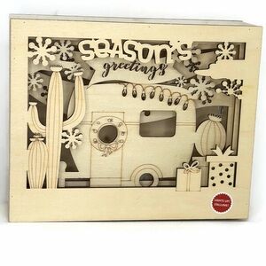 DIY Light Up Wood Decor Season’s Greetings